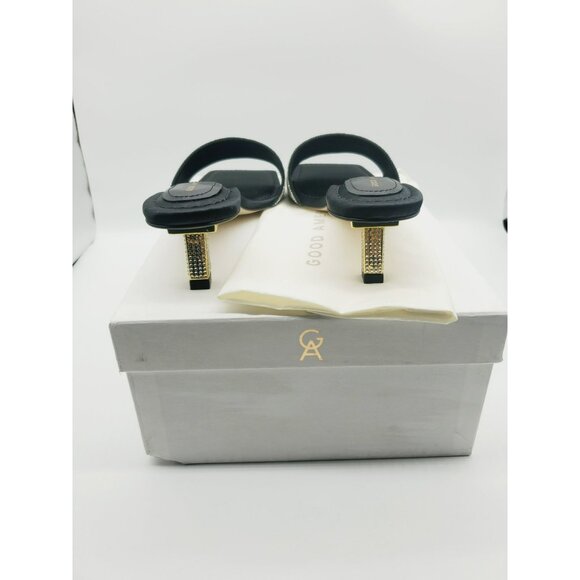 New GOOD AMERICAN GA Women's size 11 1/2 heels GA117KD-E Black Diamond 001 - Picture 4 of 6